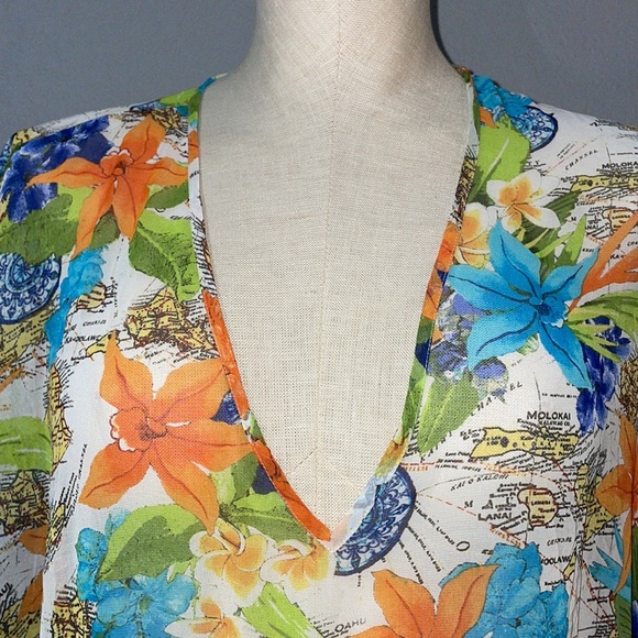 Tommy Bahama Chiffon Coverup Tunic size M NWOT - Picture 3 of 11
